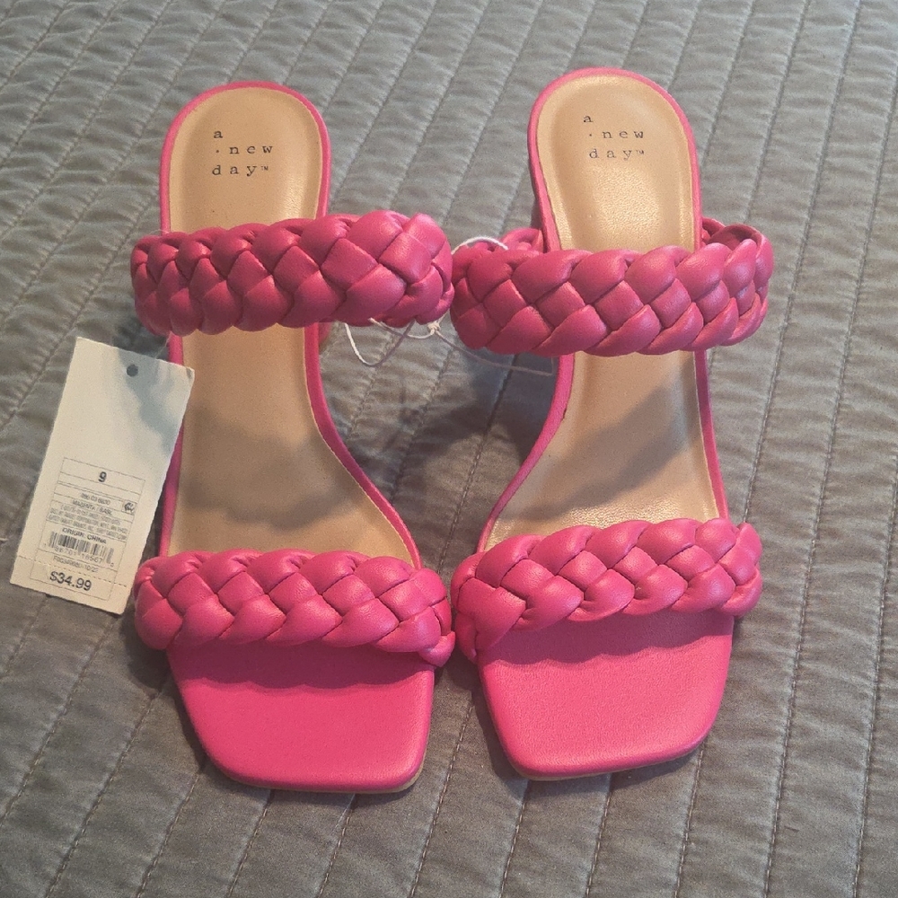 A New Day Pink Braided Sandals for Casual Summer Style